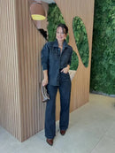 Conjunto Black Com Brilho Ozzo