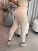 Calça De Tricô Com Barra Italiana Gabi