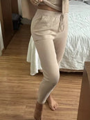 Calça De Tricô Com Barra Italiana Gabi