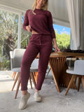 Calça De Tricô Com Barra Italiana Gabi