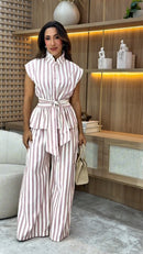 Conjunto calça listrado