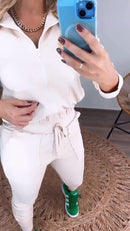 Conjunto em Moletinho com jaqueta bomber