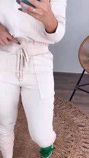 Conjunto em Moletinho com jaqueta bomber