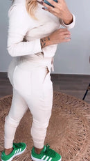 Conjunto em Moletinho com jaqueta bomber