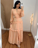 Vestido longo Gold