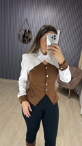 Camisa com Jacquard