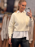 Blusa Biamar Com Decote Redondo Em Fio Pluma Exclusivo