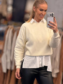 Blusa Biamar Com Decote Redondo Em Fio Pluma Exclusivo
