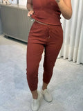 Calça De Tricô Com Barra Italiana Gabi