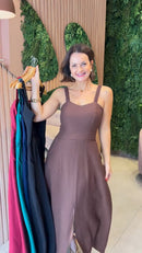 Vestido em tecido marrante Josi
