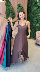 Vestido em tecido marrante Josi