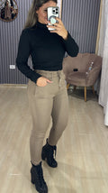 Calça sarja flanelado