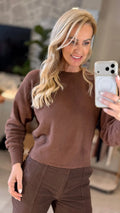 Blusa Biamar Com Decote Redondo Em Fio Pluma Exclusivo