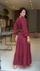 Vestido Manga Longa Larissa Floral