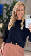 Blusa Biamar Com Decote Redondo Em Fio Pluma Exclusivo